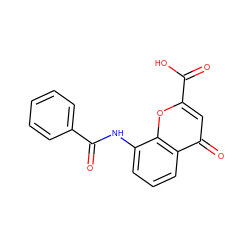 O=C(Nc1cccc2c(=O)cc(C(=O)O)oc12)c1ccccc1 ZINC000096271914