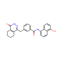 O=C(Nc1cccc2c(O)cccc12)c1cccc(Cc2n[nH]c(=O)c3c2CCCC3)c1 ZINC000167562960