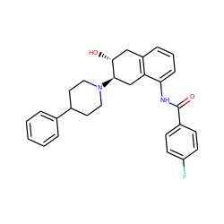 O=C(Nc1cccc2c1C[C@@H](N1CCC(c3ccccc3)CC1)[C@H](O)C2)c1ccc(F)cc1 ZINC000473108863