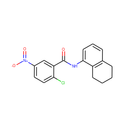 O=C(Nc1cccc2c1CCCC2)c1cc([N+](=O)[O-])ccc1Cl ZINC000000451730