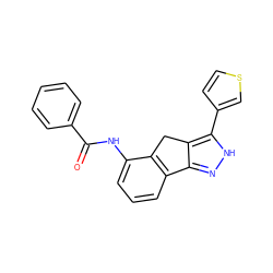 O=C(Nc1cccc2c1Cc1c-2n[nH]c1-c1ccsc1)c1ccccc1 ZINC000028896733