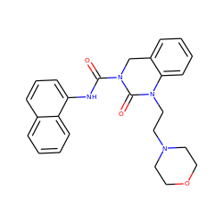 O=C(Nc1cccc2ccccc12)N1Cc2ccccc2N(CCN2CCOCC2)C1=O ZINC000040429718