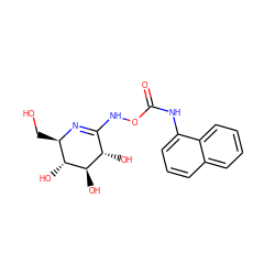 O=C(Nc1cccc2ccccc12)ONC1=N[C@H](CO)[C@@H](O)[C@H](O)[C@H]1O ZINC000653727852