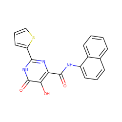 O=C(Nc1cccc2ccccc12)c1nc(-c2cccs2)[nH]c(=O)c1O ZINC000028820253