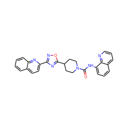 O=C(Nc1cccc2cccnc12)N1CCC(c2nc(-c3ccc4ccccc4n3)no2)CC1 ZINC000072179185