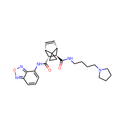 O=C(Nc1cccc2nonc12)[C@@H]1[C@@H]2C=C[C@H]([C@H]1C(=O)NCCCCN1CCCC1)C21CC1 ZINC000168442636