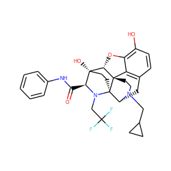 O=C(Nc1ccccc1)[C@@H]1N(CC(F)(F)F)[C@@]23CC[C@]1(O)[C@@H]1Oc4c(O)ccc5c4[C@@]12CCN(CC1CC1)[C@@H]3C5 ZINC000096927053