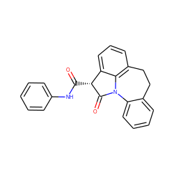 O=C(Nc1ccccc1)[C@H]1C(=O)N2c3ccccc3CCc3cccc1c32 ZINC000026168309