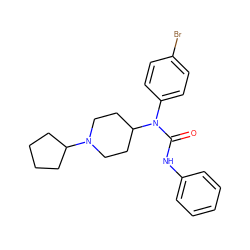 O=C(Nc1ccccc1)N(c1ccc(Br)cc1)C1CCN(C2CCCC2)CC1 ZINC000049111792