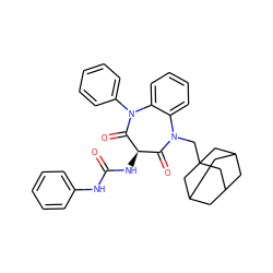 O=C(Nc1ccccc1)N[C@@H]1C(=O)N(CC23CC4CC(CC(C4)C2)C3)c2ccccc2N(c2ccccc2)C1=O ZINC000003935706