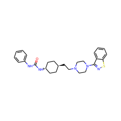 O=C(Nc1ccccc1)N[C@H]1CC[C@H](CCN2CCN(c3nsc4ccccc34)CC2)CC1 ZINC001772646785