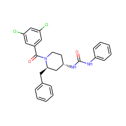 O=C(Nc1ccccc1)N[C@H]1CCN(C(=O)c2cc(Cl)cc(Cl)c2)[C@H](Cc2ccccc2)C1 ZINC000029392610