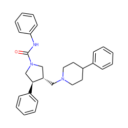 O=C(Nc1ccccc1)N1C[C@H](CN2CCC(c3ccccc3)CC2)[C@@H](c2ccccc2)C1 ZINC000026655439