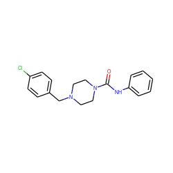 O=C(Nc1ccccc1)N1CCN(Cc2ccc(Cl)cc2)CC1 ZINC000020523296