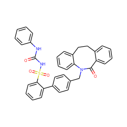 O=C(Nc1ccccc1)NS(=O)(=O)c1ccccc1-c1ccc(CN2C(=O)c3ccccc3CCc3ccccc32)cc1 ZINC000026646986