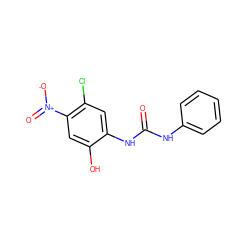 O=C(Nc1ccccc1)Nc1cc(Cl)c([N+](=O)[O-])cc1O ZINC000003917497