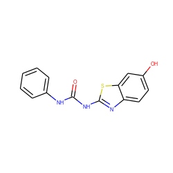 O=C(Nc1ccccc1)Nc1nc2ccc(O)cc2s1 ZINC000142945347