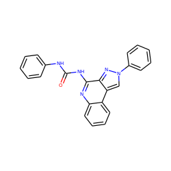 O=C(Nc1ccccc1)Nc1nc2ccccc2c2cn(-c3ccccc3)nc12 ZINC000013672213