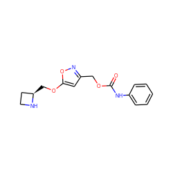 O=C(Nc1ccccc1)OCc1cc(OC[C@@H]2CCN2)on1 ZINC000095553193