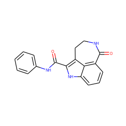 O=C(Nc1ccccc1)c1[nH]c2cccc3c2c1CCNC3=O ZINC000013491965