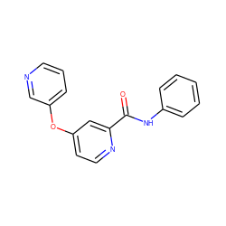 O=C(Nc1ccccc1)c1cc(Oc2cccnc2)ccn1 ZINC000167471322