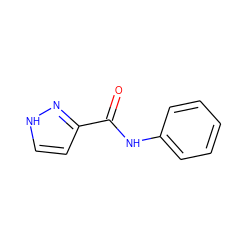 O=C(Nc1ccccc1)c1cc[nH]n1 ZINC000005286379