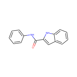 O=C(Nc1ccccc1)c1cc2ccccc2[nH]1 ZINC000000384465