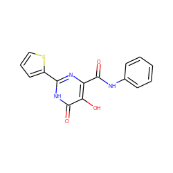 O=C(Nc1ccccc1)c1nc(-c2cccs2)[nH]c(=O)c1O ZINC000028644776