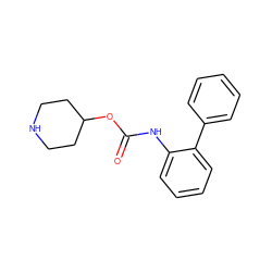 O=C(Nc1ccccc1-c1ccccc1)OC1CCNCC1 ZINC000034530447