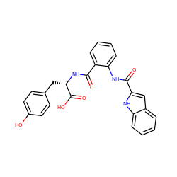 O=C(Nc1ccccc1C(=O)N[C@@H](Cc1ccc(O)cc1)C(=O)O)c1cc2ccccc2[nH]1 ZINC000040395222