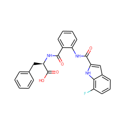 O=C(Nc1ccccc1C(=O)N[C@H](Cc1ccccc1)C(=O)O)c1cc2cccc(F)c2[nH]1 ZINC000045285171