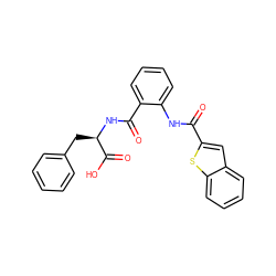 O=C(Nc1ccccc1C(=O)N[C@H](Cc1ccccc1)C(=O)O)c1cc2ccccc2s1 ZINC000013589840