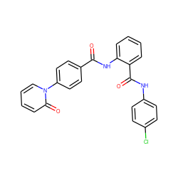 O=C(Nc1ccccc1C(=O)Nc1ccc(Cl)cc1)c1ccc(-n2ccccc2=O)cc1 ZINC000029046953