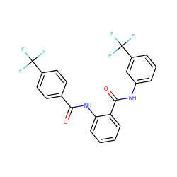 O=C(Nc1ccccc1C(=O)Nc1cccc(C(F)(F)F)c1)c1ccc(C(F)(F)F)cc1 ZINC000224933347