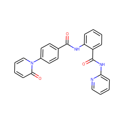 O=C(Nc1ccccc1C(=O)Nc1ccccn1)c1ccc(-n2ccccc2=O)cc1 ZINC000029047268