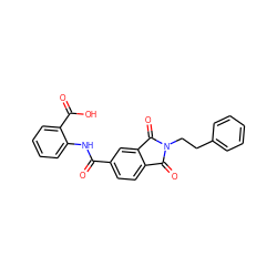 O=C(Nc1ccccc1C(=O)O)c1ccc2c(c1)C(=O)N(CCc1ccccc1)C2=O ZINC000653790990