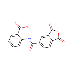 O=C(Nc1ccccc1C(=O)O)c1ccc2c(c1)C(=O)OC2=O ZINC000142925957