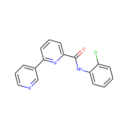 O=C(Nc1ccccc1Cl)c1cccc(-c2cccnc2)n1 ZINC000029046867