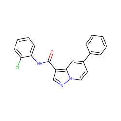 O=C(Nc1ccccc1Cl)c1cnn2ccc(-c3ccccc3)cc12 ZINC000048999713