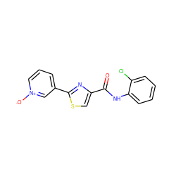 O=C(Nc1ccccc1Cl)c1csc(-c2ccc[n+]([O-])c2)n1 ZINC000029043928