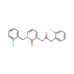 O=C(Nc1ccccc1F)Nc1cccn(Cc2ccccc2Cl)c1=O ZINC000064526411