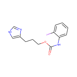 O=C(Nc1ccccc1I)OCCCc1c[nH]cn1 ZINC000013747340