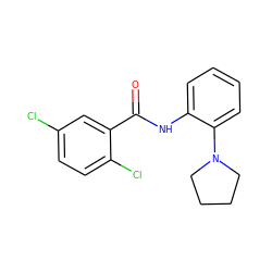 O=C(Nc1ccccc1N1CCCC1)c1cc(Cl)ccc1Cl ZINC000000803487