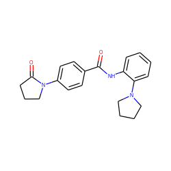 O=C(Nc1ccccc1N1CCCC1)c1ccc(N2CCCC2=O)cc1 ZINC000012527003