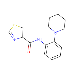 O=C(Nc1ccccc1N1CCCCC1)c1cscn1 ZINC000059894863