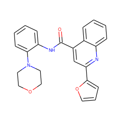 O=C(Nc1ccccc1N1CCOCC1)c1cc(-c2ccco2)nc2ccccc12 ZINC000003244527