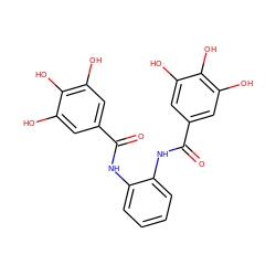 O=C(Nc1ccccc1NC(=O)c1cc(O)c(O)c(O)c1)c1cc(O)c(O)c(O)c1 ZINC000003947995