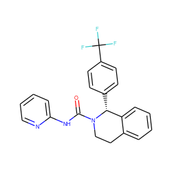 O=C(Nc1ccccn1)N1CCc2ccccc2[C@H]1c1ccc(C(F)(F)F)cc1 ZINC000142020111