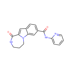 O=C(Nc1ccccn1)c1ccc2cc3n(c2c1)CCCNC3=O ZINC000073166486