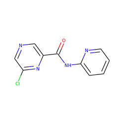 O=C(Nc1ccccn1)c1cncc(Cl)n1 ZINC000028123072